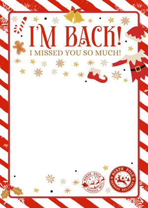 Im Back - Bells - Personalised Santa Letter Background