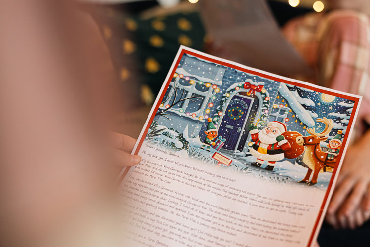 A personalised Letter from Santa filled with individual details